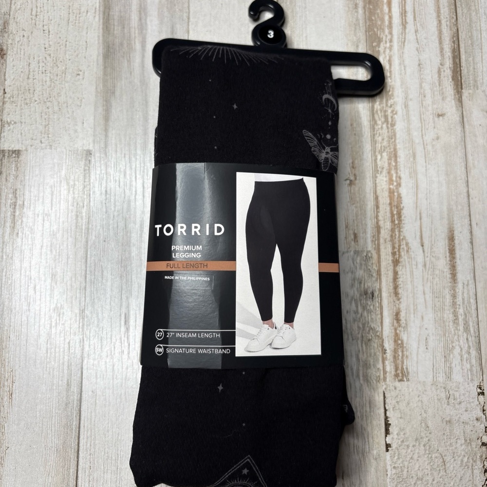 Torrid Full Length Signature Waist Premium Guided By Stars Black Leggings 3X - Picture 12 of 15